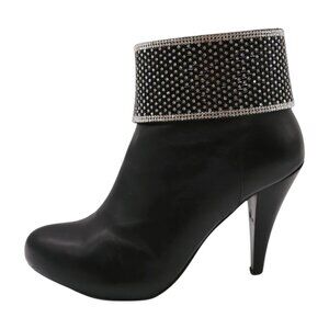New Women Fancy Boot Wide Strap Bracelet Shoe Anklet Band Silver Rhinestones